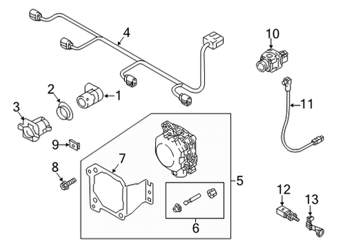 2022 Audi S5 Sportback Parking Aid Diagram