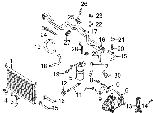2008 Audi S8 A/C Compressor Diagram