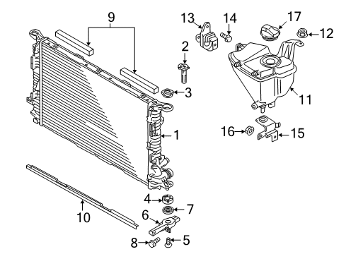 2014 Audi RS5 Radiator & Components Diagram