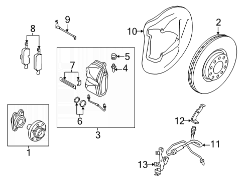 2024 Audi A6 Quattro Brake Components Diagram