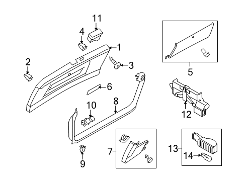 2012 Audi Q5 Interior Trim - Lift Gate Diagram