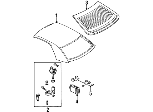 1998 Audi Cabriolet Switch Assembly Diagram for 4A0-941-503-F-01C