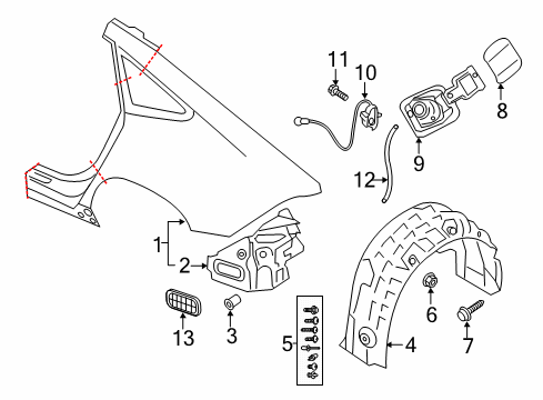 2020 Audi S7 Sportback Fuel Door Diagram