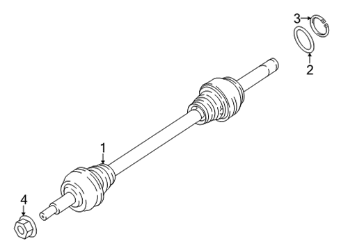 2022 Audi e-tron GT Drive Axles - Rear Diagram