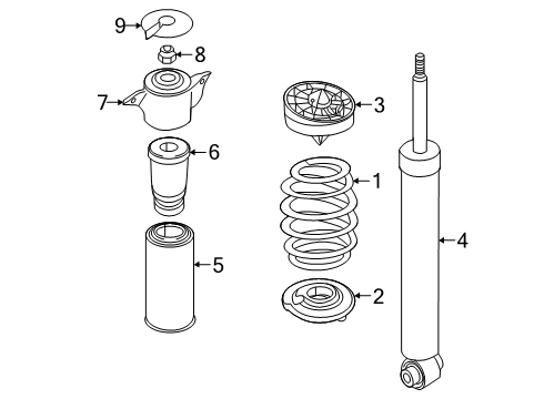 2018 Audi RS5 Shocks & Components Diagram