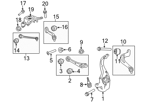 2016 Audi Q5 Front Suspension Components Diagram