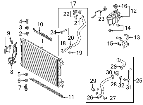 2020 Audi A4 allroad Radiator & Components Diagram