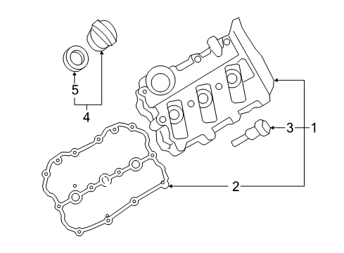 2010 Audi A5 Quattro Valve & Timing Covers Diagram