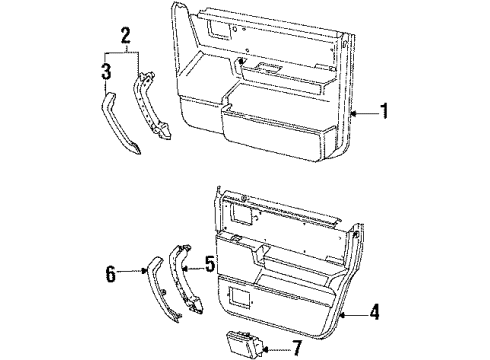 1988 Audi 5000 Quattro Rear Door Trim