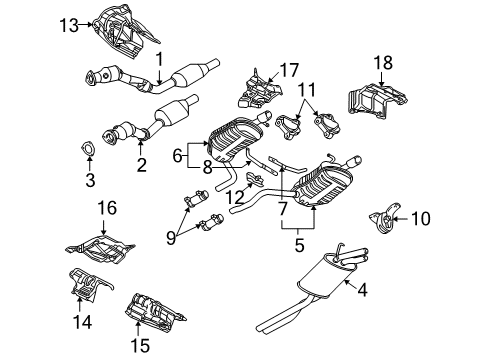 2003 Audi A4 Exhaust System Diagram