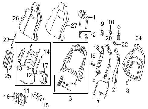 2018 Audi A5 Quattro Adjust Motor Diagram for 8S8-959-761-B