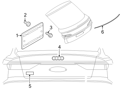 2024 Audi SQ8 e-tron Sportback Exterior Trim - Lift Gate