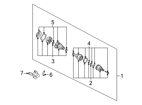 2005 Audi A8 Quattro Drive Axles - Rear Diagram