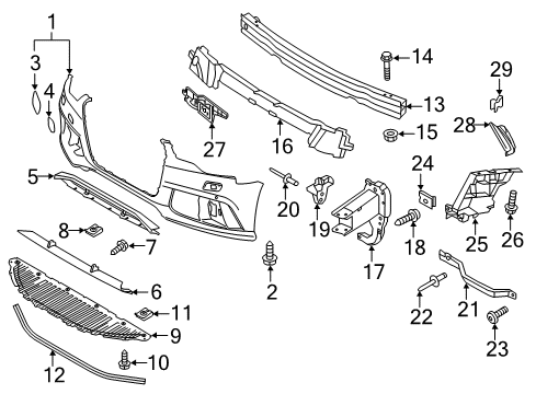 2018 Audi RS7 Bumper & Components - Front Diagram