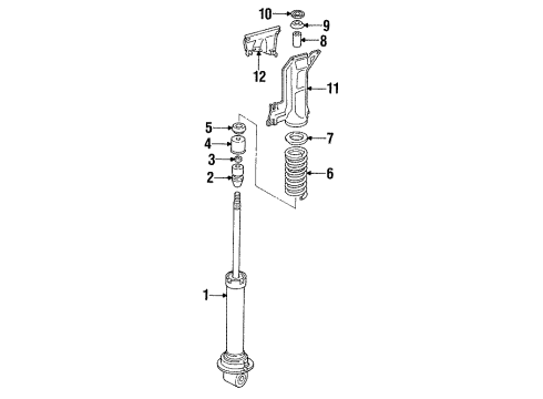 1993 Audi 90 Shocks & Suspension Components - Rear Diagram