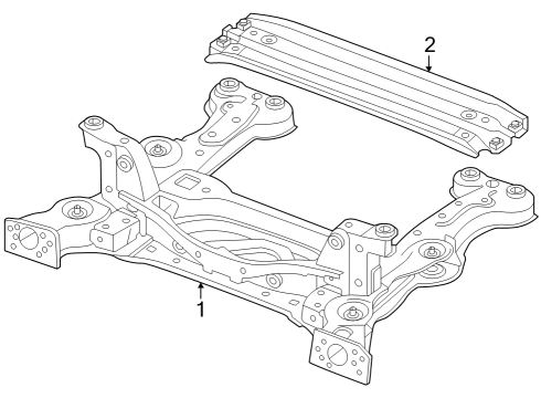 2025 Audi Q4 e-tron Suspension Mounting - Front Diagram 2