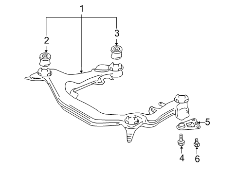 2008 Audi A4 Suspension Mounting - Front Diagram 3