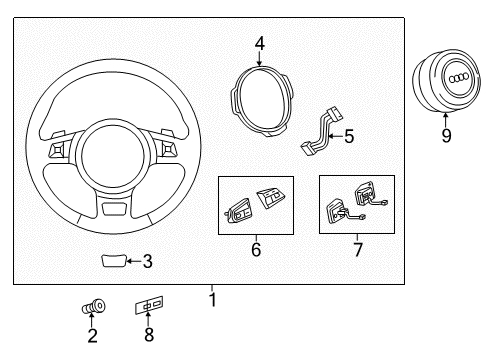 2013 Audi S6 Emblem Diagram for 4G0-419-685-2ZZ