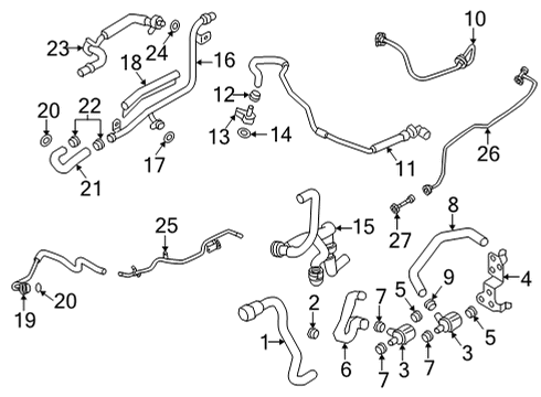2023 Audi A4 Quattro Hoses, Lines & Pipes Diagram