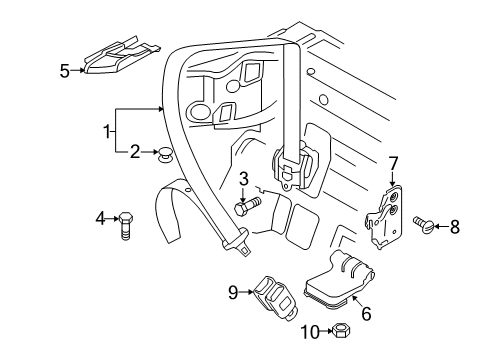 2015 Audi RS5 Rear Seat Belts Diagram