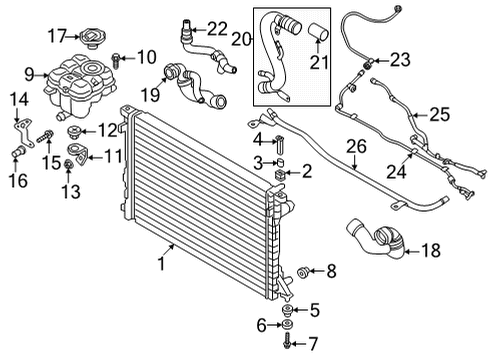 2025 Audi RS Q8 Radiator & Components Diagram