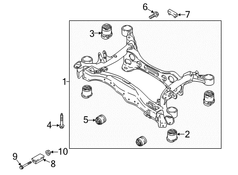 2021 Audi A5 Quattro Suspension Mounting - Rear Diagram