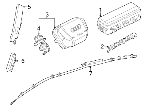 2025 Audi Q4 e-tron Air Bag Components Diagram
