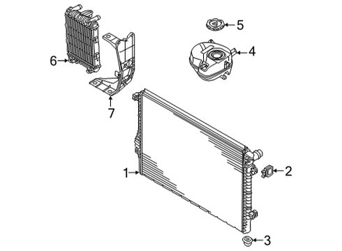 2025 Audi S3 Radiator & Components Diagram