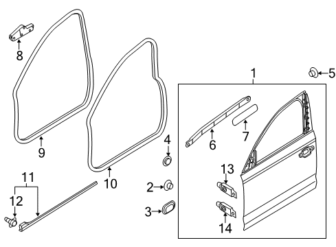 2016 Audi A6 Door & Components Diagram