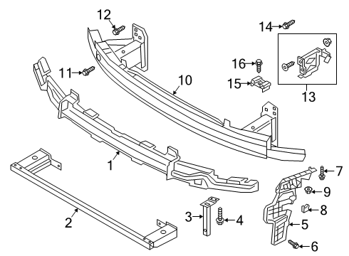 2019 Audi A8 Quattro Bumper & Components - Front Diagram 2