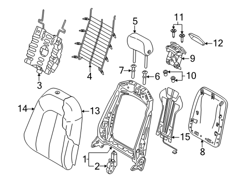 2024 Audi A6 allroad Driver Seat Components Diagram