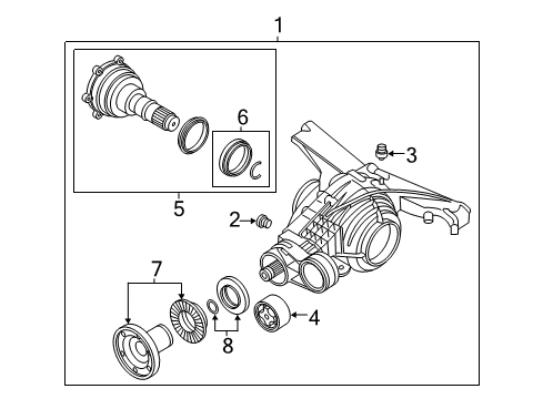 2024 Audi S5 Axle & Differential - Rear Diagram
