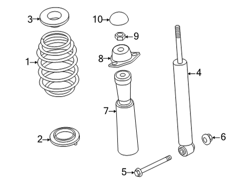 2023 Audi A3 Quattro Shocks & Components Diagram 2