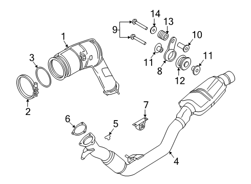 2025 Audi SQ7 Exhaust Components Diagram 3