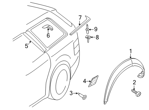 2002 Audi Allroad Quattro Upper Cover Diagram for 4B9-854-311-01C