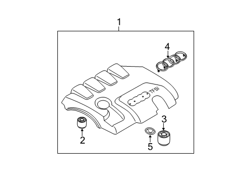 2011 Audi Q5 Engine Appearance Cover Diagram