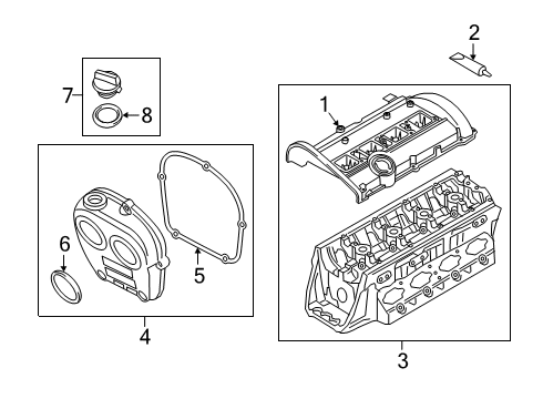 2019 Audi A5 Sportback Valve & Timing Covers Diagram