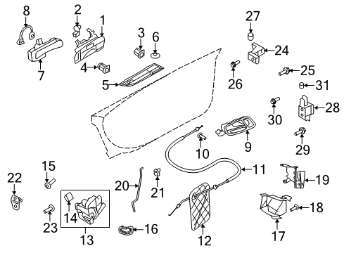 2012 Audi R8 Lock & Hardware Diagram