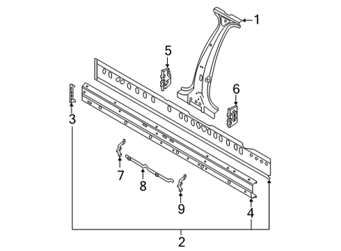 2025 Audi A6 allroad Center Pillar & Rocker