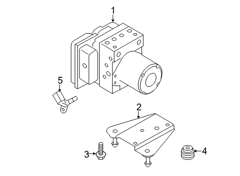 2014 Audi RS5 ABS Pump Assembly Diagram for 8T0-614-517-J