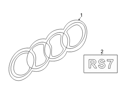 2025 Audi RS7 Sportback Exterior Trim - Lift Gate Diagram