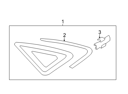 2016 Audi A3 Glass & Hardware - Quarter Panel Diagram 2