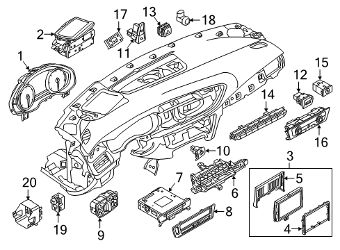 2012 Audi A6 Headlamp Switch Diagram for 4G0-941-531-AP