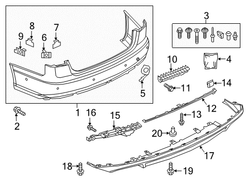2016 Audi A6 Bumper & Components - Rear Diagram