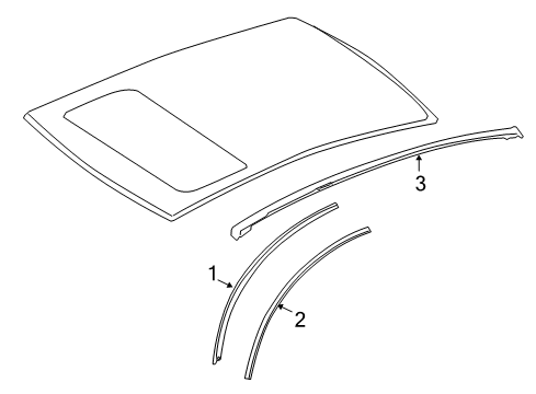 2007 Audi S8 Exterior Trim - Roof