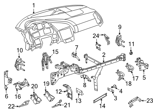 2012 Audi R8 Instrument Panel Diagram