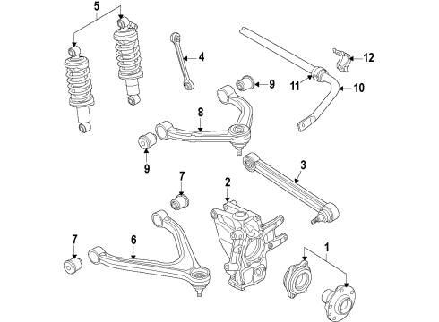 2008 Audi R8 Lower Control Arm - Rear Diagram