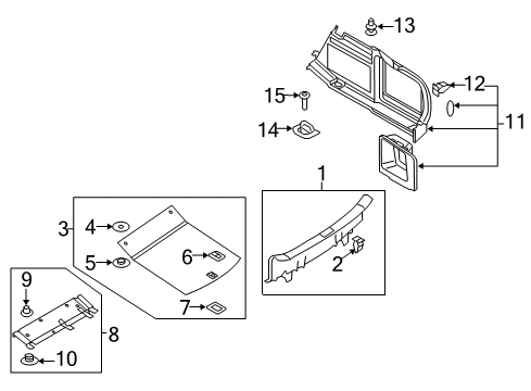 2011 Audi S5 Interior Trim - Rear Body Diagram