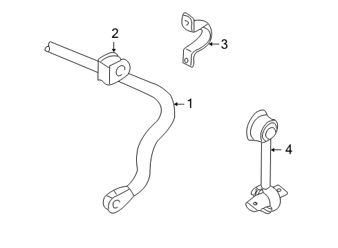 2002 Audi A4 Stabilizer Bar & Components Diagram 4
