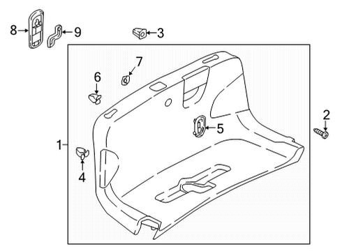 2022 Audi RS5 Interior Trim - Trunk Diagram